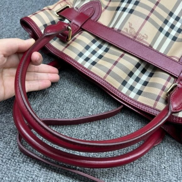 Burberry Brown Canvas Satchel 288-122824 - Picture 9 of 15